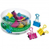 MOLLA FERMACARTE DOUBLE CLIPS GRIP SOFT COLORATA CONF.24 LEBEZ