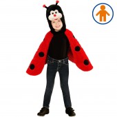 COSTUME COCCINELLA IN PELUCHE CON MANTELLO ALI CONCAPPUCCIO E MASCHERA (2-4 ANNI) WIDMANN