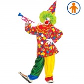 COSTUME FUNNY CLOWN CON COLLARE E CAPPELLO WIDMANN