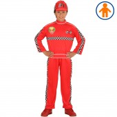 COSTUME PILOTA DI FORMULA 1 CON CASACCA, PANTALONI, CAPPELLINO WIDMANN