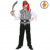 COSTUME PIRATA CON CASACCA, PANTALONI, CINTURA, FASCIA PER TESTA WIDMANN