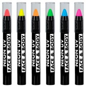 SET DA 6 MATITE TRUCCO FLUORESCENTI 21 ML. WIDMANN