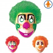 MASCHERA CLOWN CON CAPELLI IN PLASTICA WIDMANN