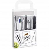 WRITING SET SILVER BIC