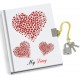 DIARIO SEGRETO 13X18 CON LUCCHETTO 80 PAGINE HEARTS NIJI