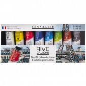 COLORI AD OLIO FINE RIVE GAUCHE 40 ML. SET 8 PEZZI SENNELIER