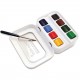 ACQUERELLI L'AQUARELLE AQUA MINI DEMI GODET SCATOLA TRAVEL SET IN METALLO 8 COLORI SENNELIER