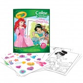 ALBUM COLOR'N STICKER DISNEY PRINCIPESSE CRAYOLA