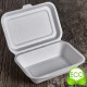 CONTENITORE PASTO CON COPERCHIO MONOUSO IN POLPA DI CELLULOSA CM. 13,5X18X6,5 ( 550 ML. ) CONF. 50 PZ. USOBIO