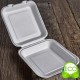 CONTENITORE PASTO CON COPERCHIO MONOUSO IN POLPA DI CELLULOSA CM. 13,5X18X6,5 ( 550 ML. ) CONF. 50 PZ. USOBIO
