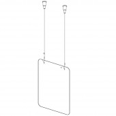 BARRIERA DI PROTEZIONE PARAFIATO APPENDIBILE IN PLEXIGLASS CM. 66X99 LEBEZ