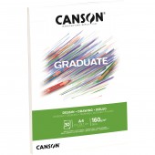 BLOCCO DISEGNO GRADUATE DRAWING 30 FOGLI BIANCO 160 GR. A5 CANSON