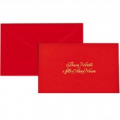 BIGLIETTO AUGURALE NATALE 9X14 CARTONCINO DOPPIO ROSSO ELLEBI