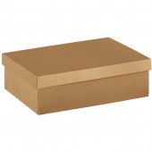 SCATOLA REGALO CON COPERCHIO 30X30X12 ONDA AVANA
