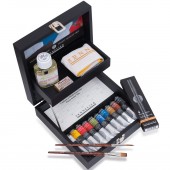 CASSETTA IN LEGNO 10 COLORI AD OLIO EXTRAFINE 21 ML. CON ACCESSORI SENNELIER