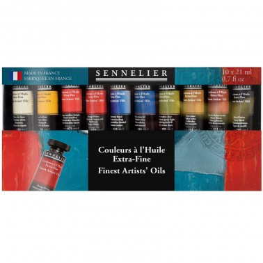 COLORI AD OLIO EXTRAFINE 21 ML. SET 10 PEZZI SENNELIER