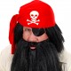 CAPPELLO PIRATA IN TESSUTO ASS. ROSSO E NERO WIDMANN