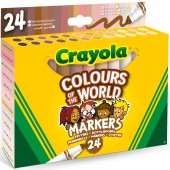 PENNARELLI PUNTA MAXI SUPERLAVABILI COLOURS OF THE WORLD SCAT. 24 CRAYOLA