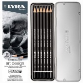 MATITE PURA GRAFITE REMBRANDT ART DESIGN SCATOLA IN METALLO LYRA