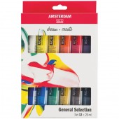 SET 12 COLORI ACRILICI AMSTERDAM ACRYLIC 20 ML. ROYAL TALENS