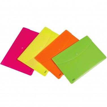BUSTA PPL AD ELEVATO SPESSORE CON CHIUSURA BOTTONE NEON FAVORIT