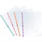 BUSTA TRASPARENTE A FORATURA UNIVERSALE COLORE PASTELLO 22X30 150 MICRON LUCIDA SUPERIOR CONF.10 PZ. FAVORIT