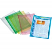BUSTA PPL TRASPARENTE CON LACCIO E SOFFIETTO 25X33 COLORI ASSORTITI LEBEZ