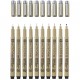 PENNA AD INCHIOSTRO PIGMENTATO NERO PIGMA MICRON SET 10 PUNTE SAKURA