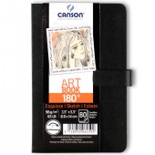 BLOCCO DISEGNO ART BOOK APERTURA 180&deg; CON CHIUSURA 80 FOGLI BIANCO NATURALE 96 GR. CANSON