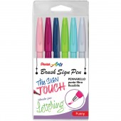 PENNARELLO PUNTA FLESSIBILE BRUSH SIGN TOUCH FUNNY SET 6 PZ. PENTEL