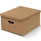 SCATOLA TUTTO A POSTO CON COPERCHIO E FORI LATERALI ONDA AVANA