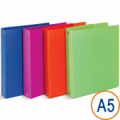 RACCOGLITORE 4 ANELLI A5 PPL FLUO &Oslash; 2,5 CM. LEBEZ