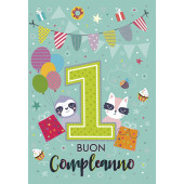 BIGLIETTO AUGURALE COMPLEANNO 11,7X17 ETA' MARPIMAR