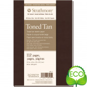BLOCCO SCHIZZI COPERTINA MORBIDA SERIE 400 RECYCLED TONED TAN 56 FOGLI GR. 118 STRATHMORE