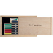 PENNARELLO DOPPIA PUNTA DUAL BRUSH PEN SCATOLA LEGNO NATALE TOMBOW