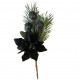 RAMO DECORATIVO STELLA NATALE NERA CM.12 SCOTTON