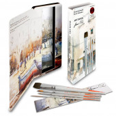 ART BOX 4 PENNELLI PER ACQUERELLO SINTETICI SERIE LIMITATA GEREMIA CERRI BORCIANI E BONAZZI