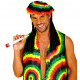 SET TRAVESTIMENTO JAMAICANI RASTA CON CAPPELLO CON DREADLOCKS, OCCHIALI, SPINELLO WIDMANN