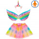 SET TRAVESTIMENTO UNICORNO CON TUTU, ALI, COPRICAPO WIDMANN