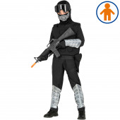 COSTUME BAMBINO FORZE SPECIALI CON giubbotto, maschera, occhiali, cintura, parabraccia, parastinchi, guanti WIDMANN
