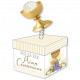 SCATOLA - BIGLIETTO AUGURALE COMUNIONE 12X12X12 SURPRISE BOX CROMO