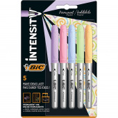 MARCATORE INDELEBILE INTENSITY SET 5 COLORI PASTELLO BIC