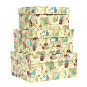SET 3 SCATOLE REGALO IN CARTONE CON COPERCHIO ALICE KARTOS