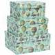SET 3 SCATOLE REGALO IN CARTONE CON COPERCHIO GRANDI AIR BALLOONS KARTOS