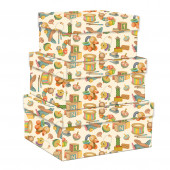 SET 3 SCATOLE REGALO IN CARTONE CON COPERCHIO WOODEN TOYS KARTOS