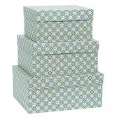 SET 3 SCATOLE REGALO IN CARTONE CON COPERCHIO QUADRILOBO KARTOS