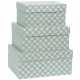 SET 3 SCATOLE REGALO IN CARTONE CON COPERCHIO QUADRILOBO KARTOS