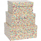 SET 3 SCATOLE REGALO IN CARTONE CON COPERCHIO FLORENTIA KARTOS