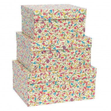 SET 3 SCATOLE REGALO IN CARTONE CON COPERCHIO FLORENTIA KARTOS