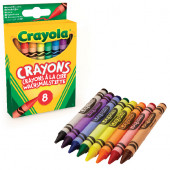 PASTELLI A CERA SCATOLA 8 COLORI CRAYOLA